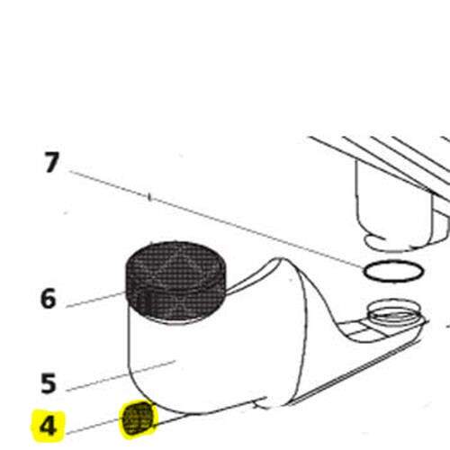 Thetford Toilet Part - C2/C4 Drain Cap Yellow